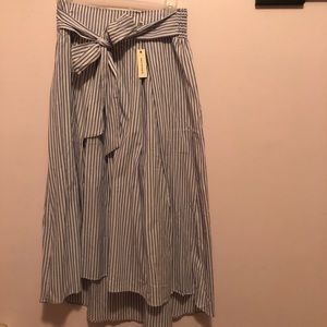 Striped High-Waisted Skirt